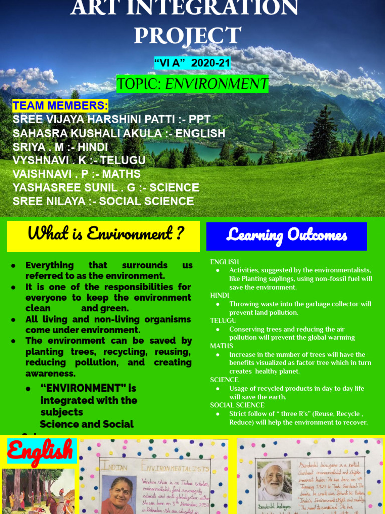 Environment Art Integration Project | PDF | Natural Environment ...