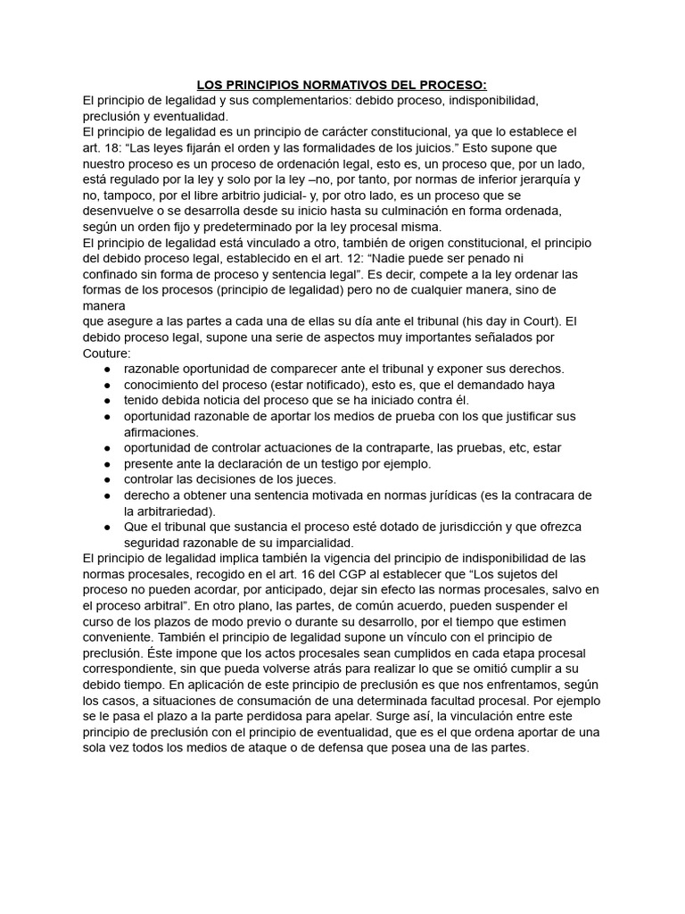Procesal 1 | PDF | Debido al proceso | Ley procesal