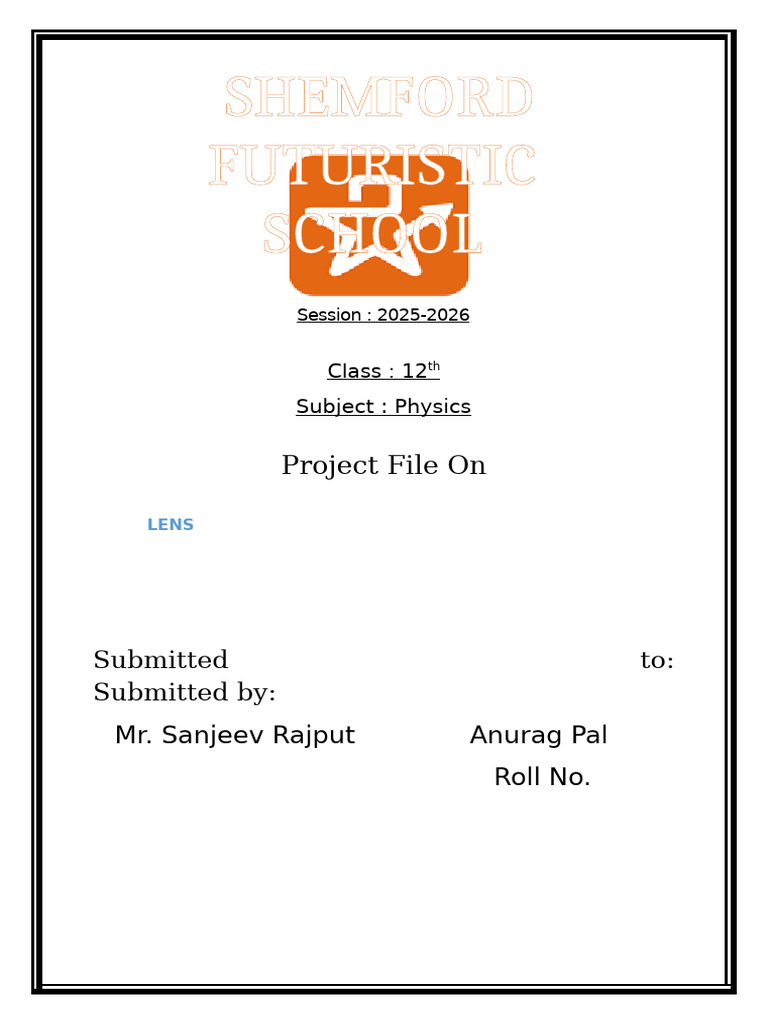 Class 12 Physics Project Certificate | PDF