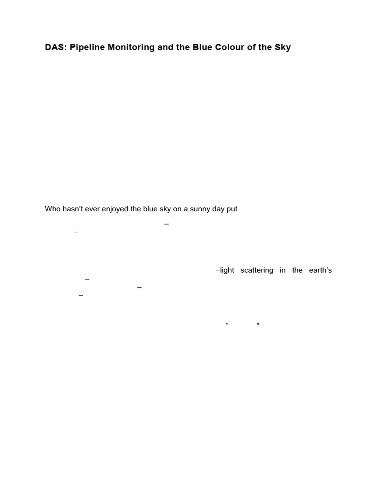 27 Pipeline Monitoring Blue Sky | PDF | Scattering | Fiber Optic ...