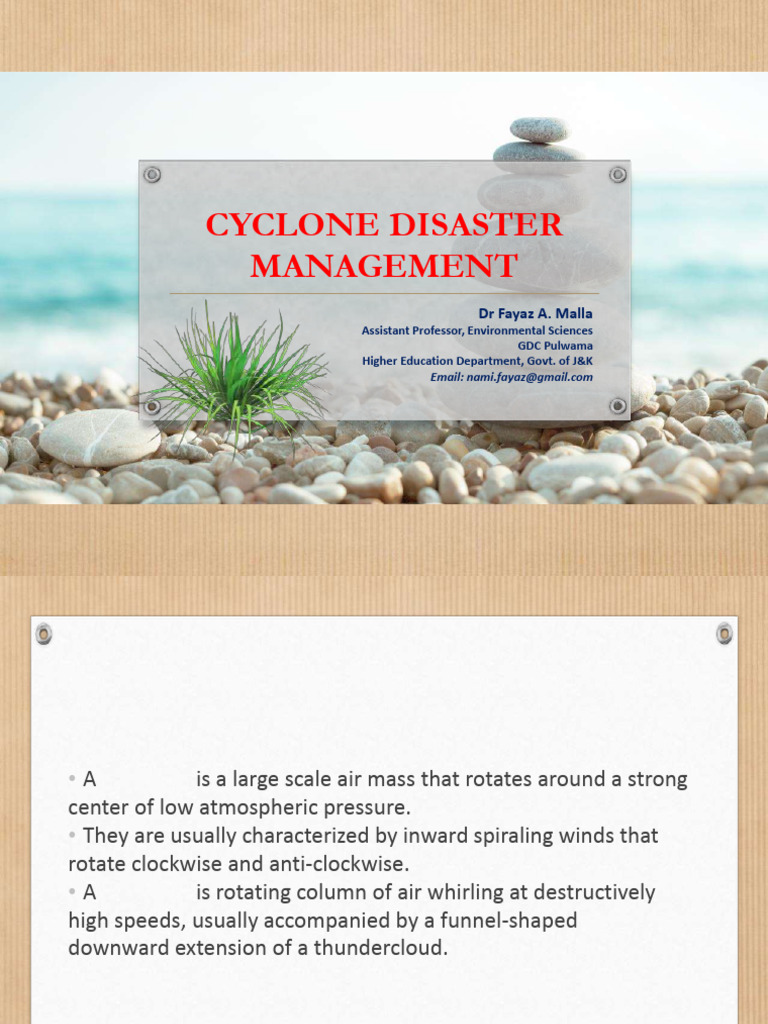 Cyclonedisastermangement 210627132121 | PDF | Tornadoes | Cyclone
