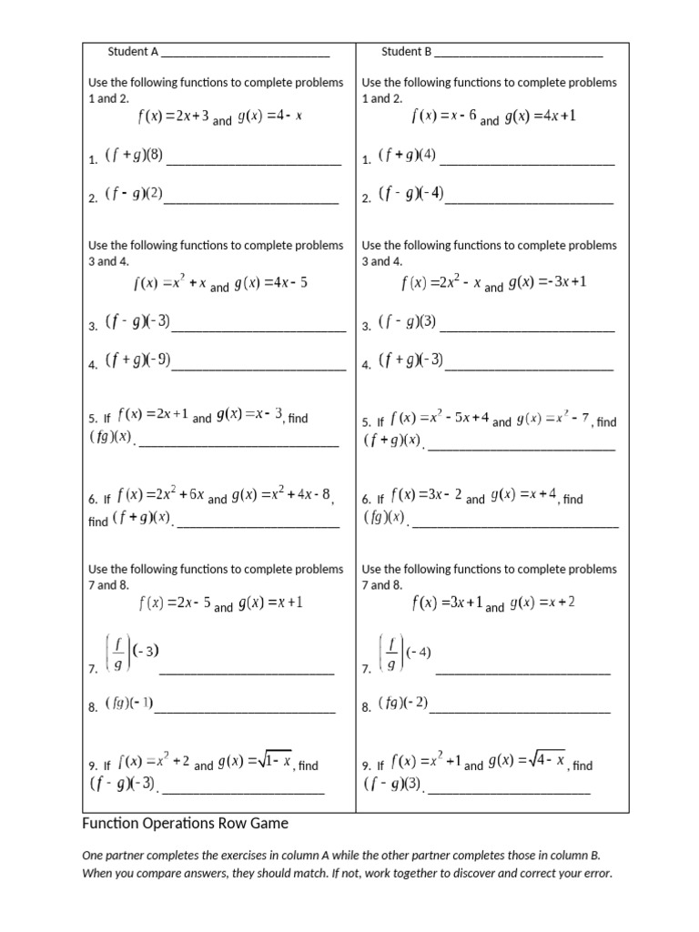 Row Game Functions Operations | PDF