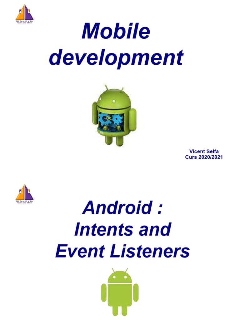 Android 3 Intents and Listeners | PDF | Computer Science | Computer ...
