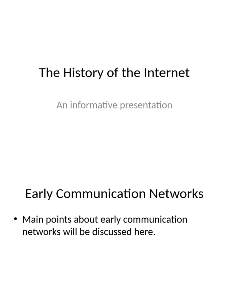 The History of The Internet | PDF
