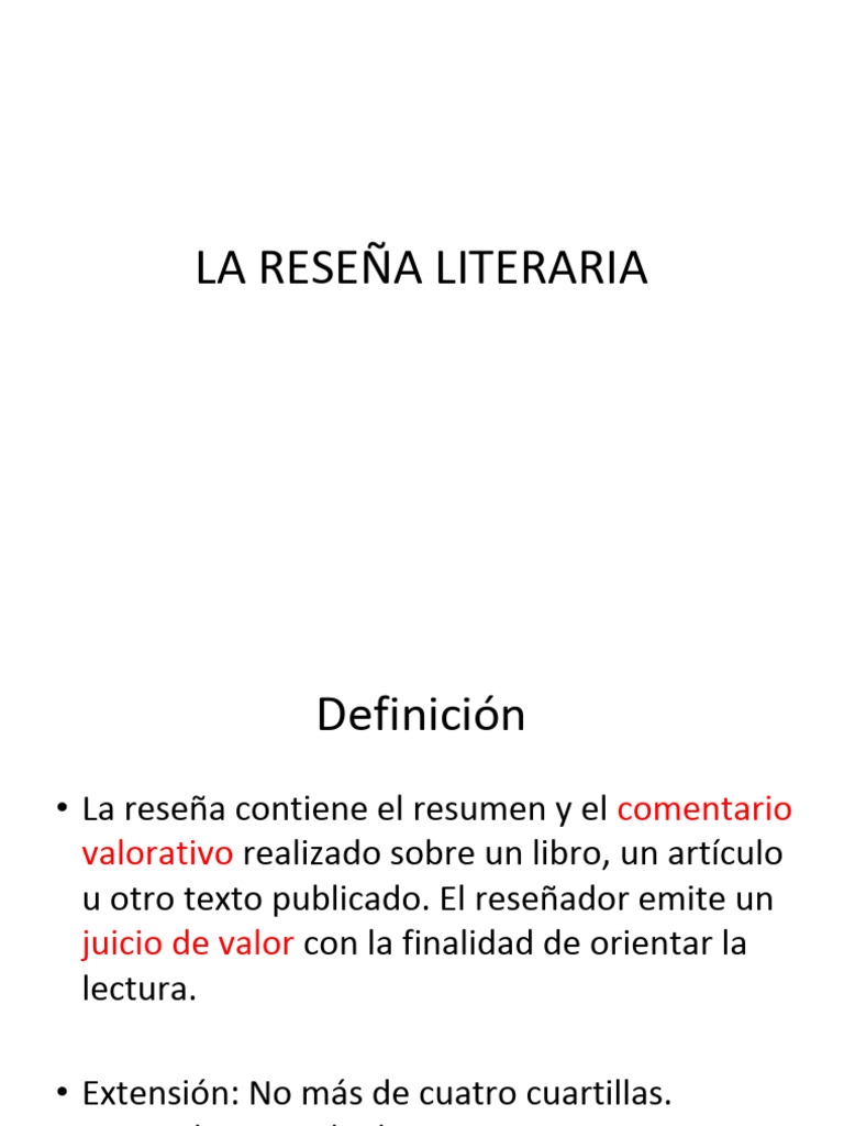 Guía para elaborar una reseña literaria | PDF