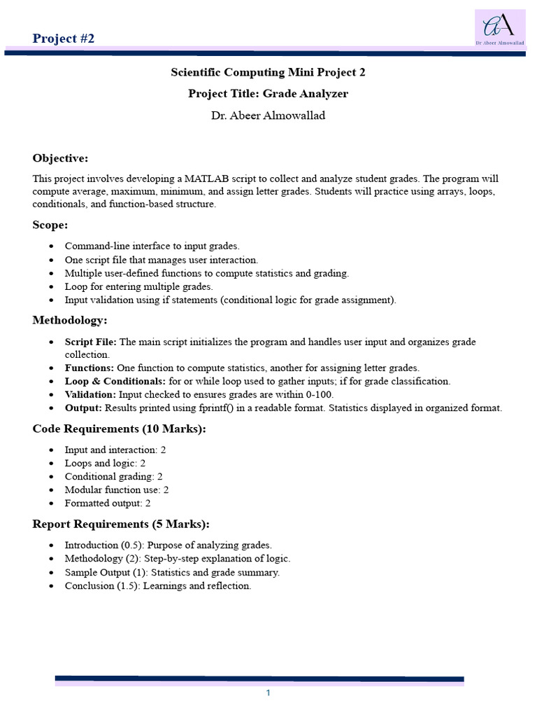 Scientific Computing Mini Project 2 | PDF