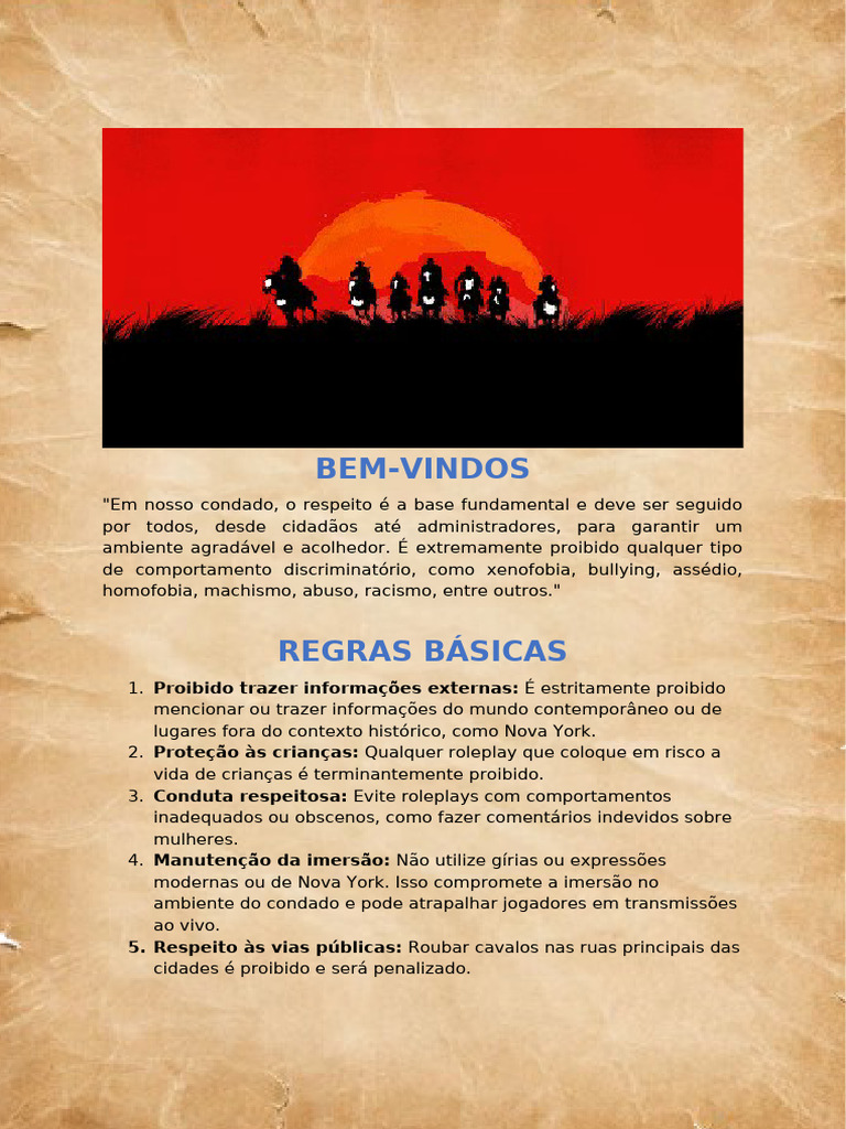 Regras de Assaltos e Saques no Roleplay | PDF | Jogos de RPG | Vida