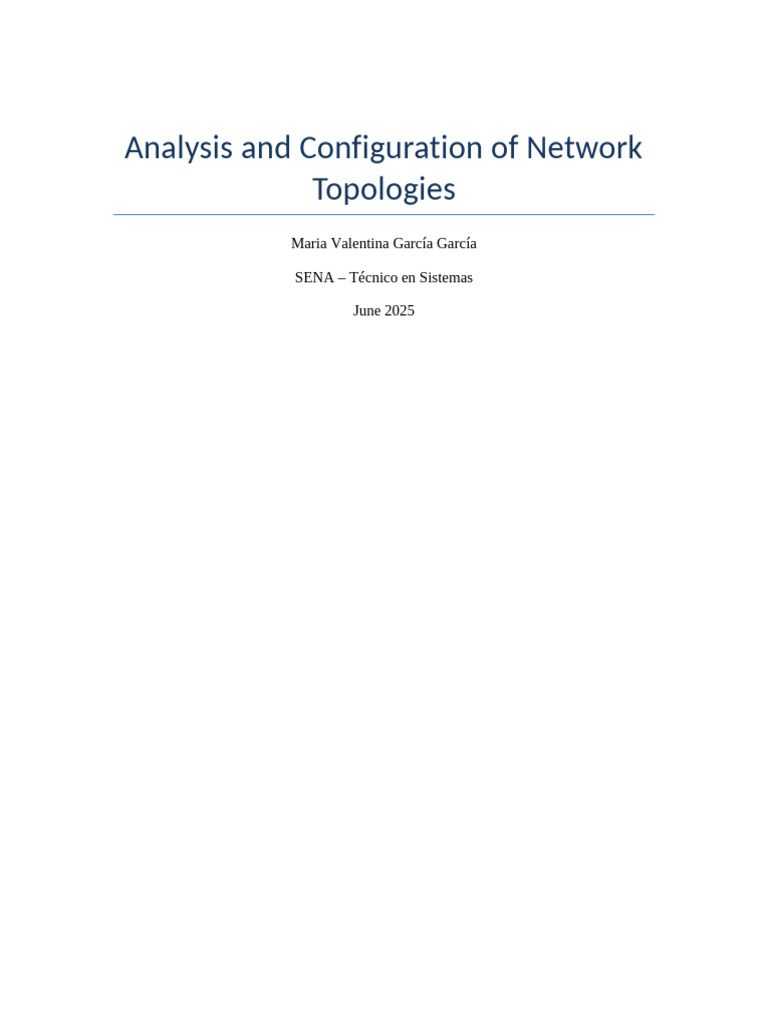Network Topologies Report 2 | PDF | Computer Network | Network Topology