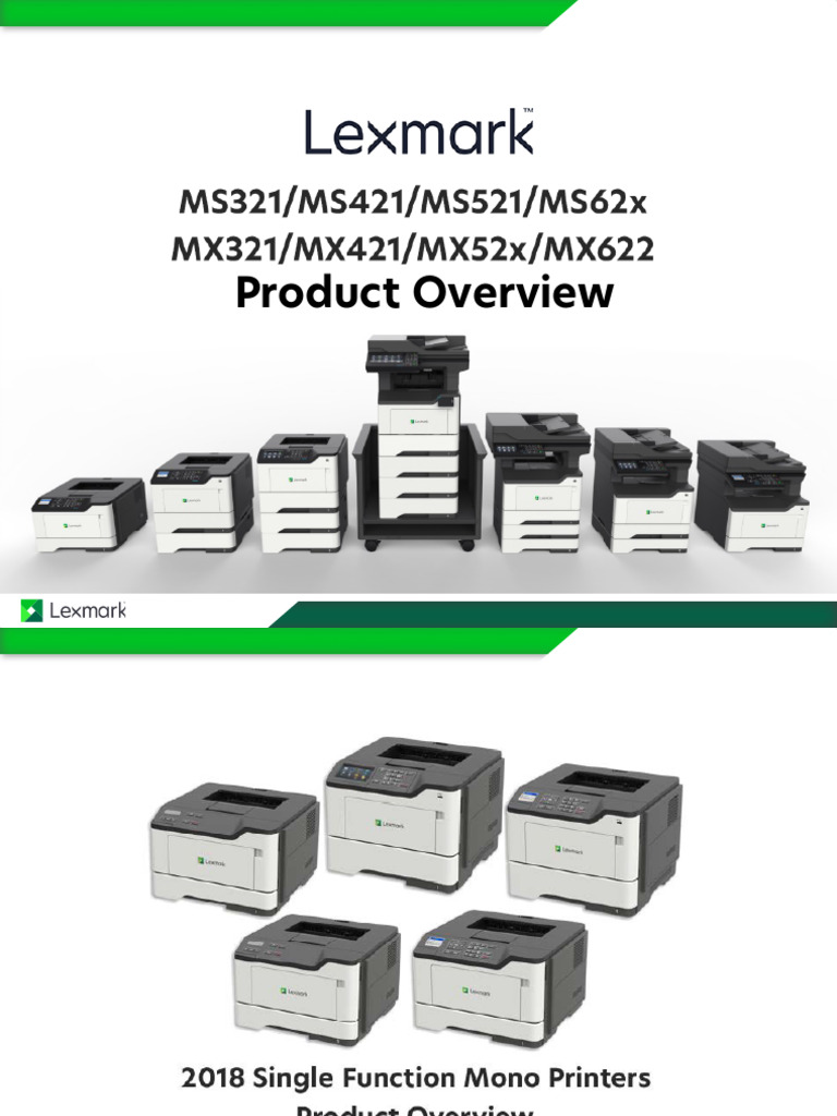 Lexmark BSD & XM1246 Model Overview | PDF | Printer (Computing) | Image ...