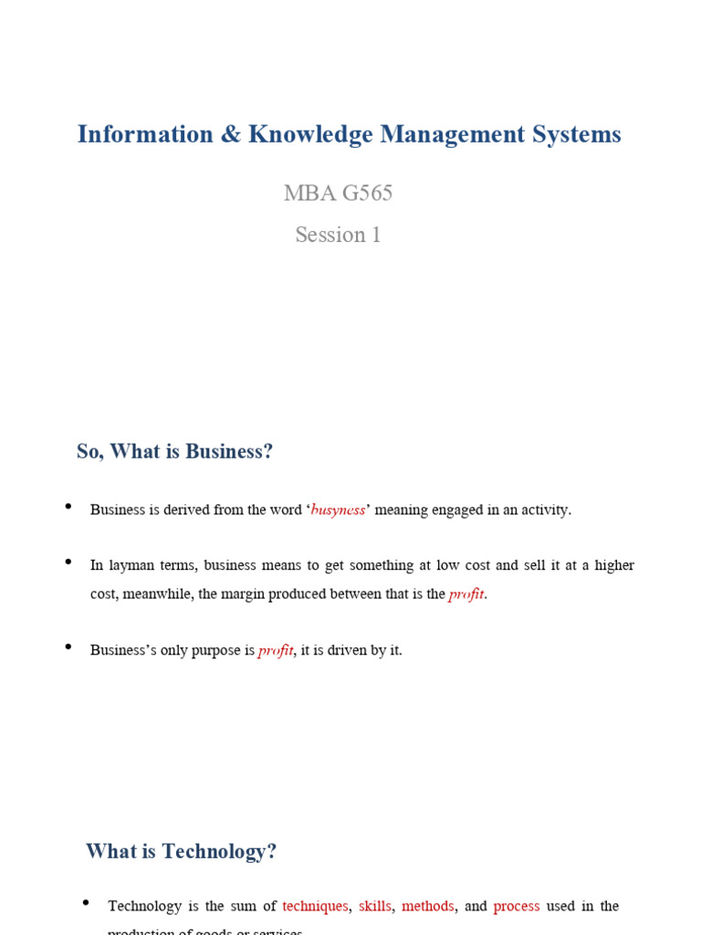 Session 1 | PDF | Tacit Knowledge | Knowledge