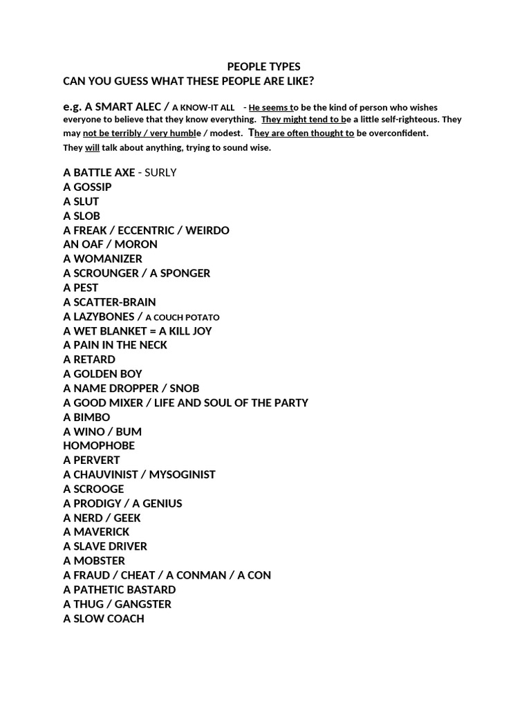 Human Types | PDF
