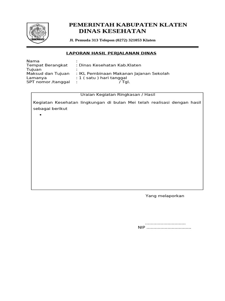 Laporan Perjadin Makjan | PDF