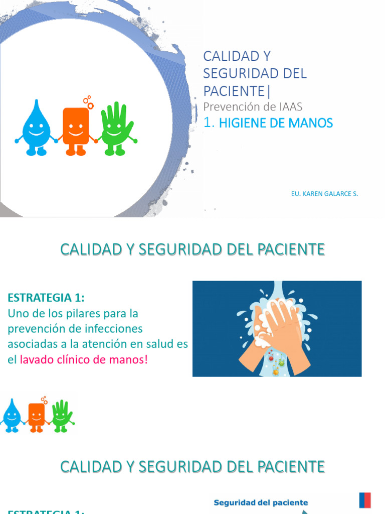 Higiene de Manos en Prevención de Infecciones | PDF | Lavado de manos ...