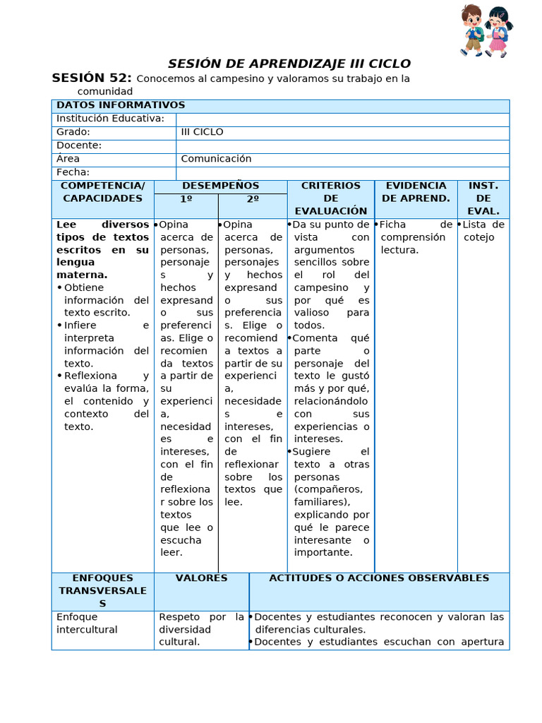 Sesiones III Ciclo - Unidad 3 - Sem 5 | PDF | Aprendizaje | Triángulo