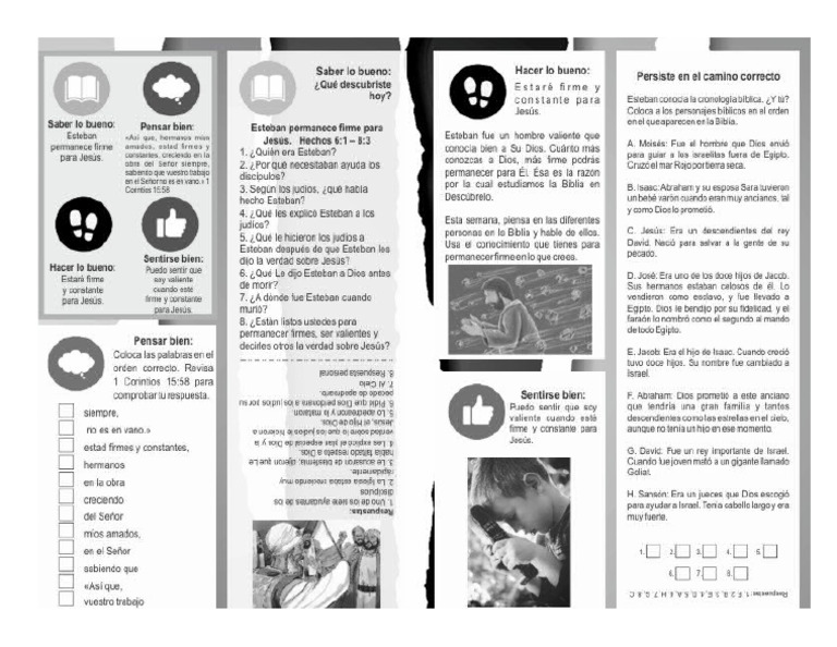 Guia Escolares Esteban Permanece Firme para Jesús | PDF