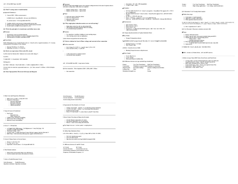 Beee | PDF | Electric Motor | Electromagnetic Induction