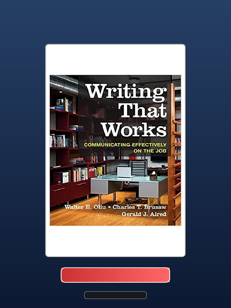 Writing That Works Communicating Effectively On The Job 12fth Edition ...