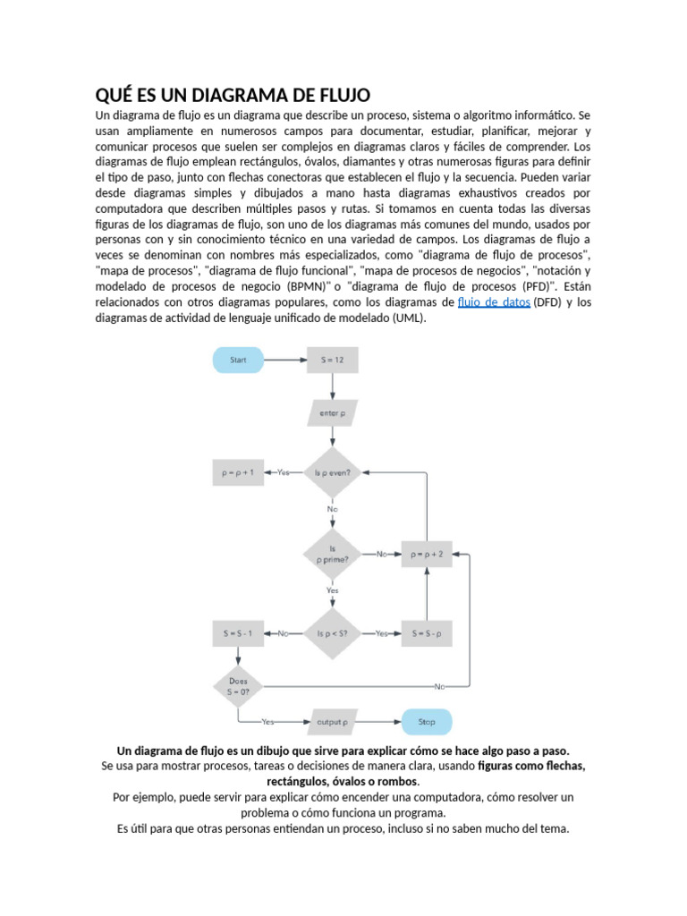 Qué es un diagrama de flujo y su uso | PDF