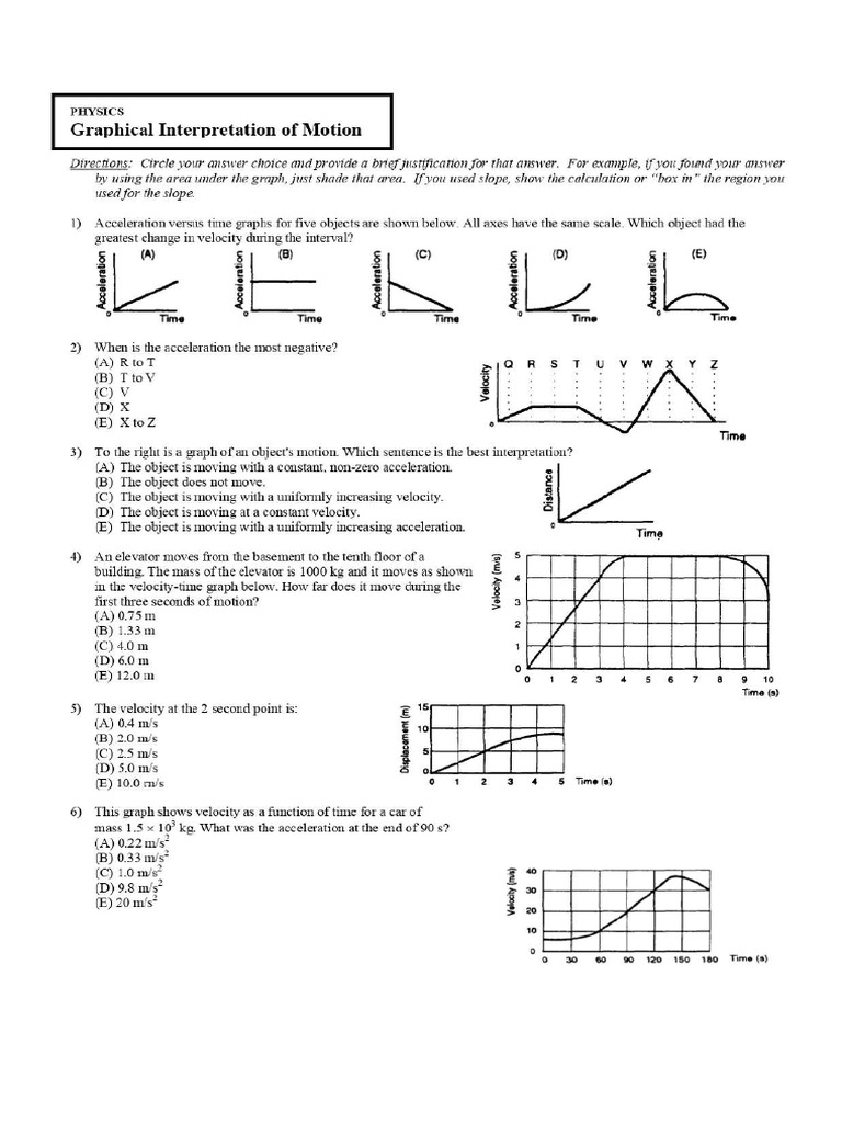 Graphical Interpretation of Motion | PDF