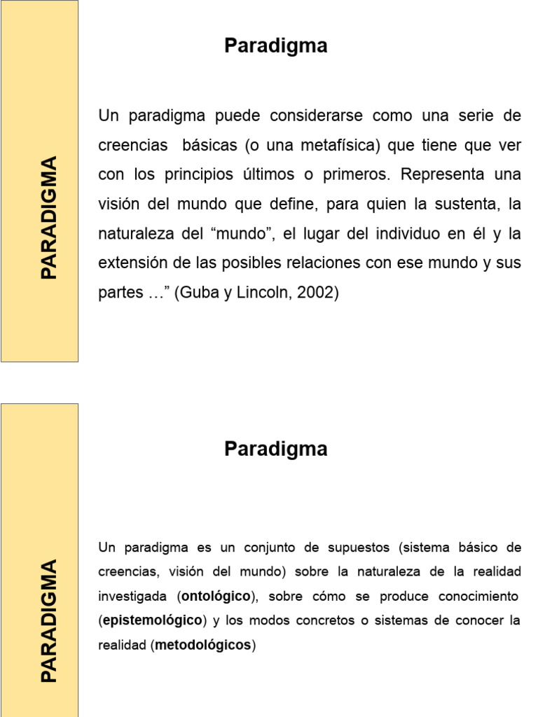 Paradigmas en Investigación Educativa | PDF | Paradigma | Realidad