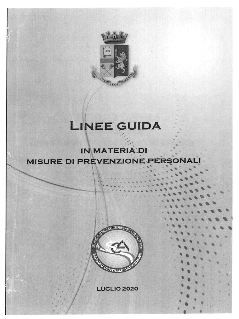 Linee Guida in Materia Di Misure Di Prevenzione Personali 2020 | PDF