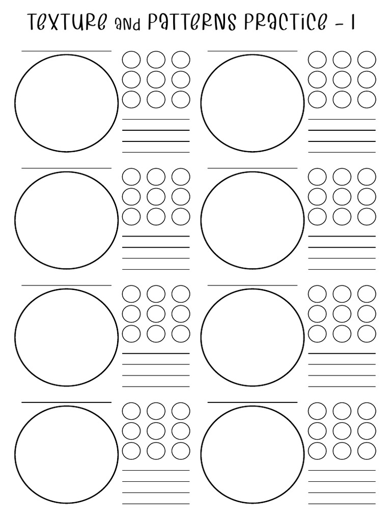 Texture and Patterns Practice Exercises | PDF