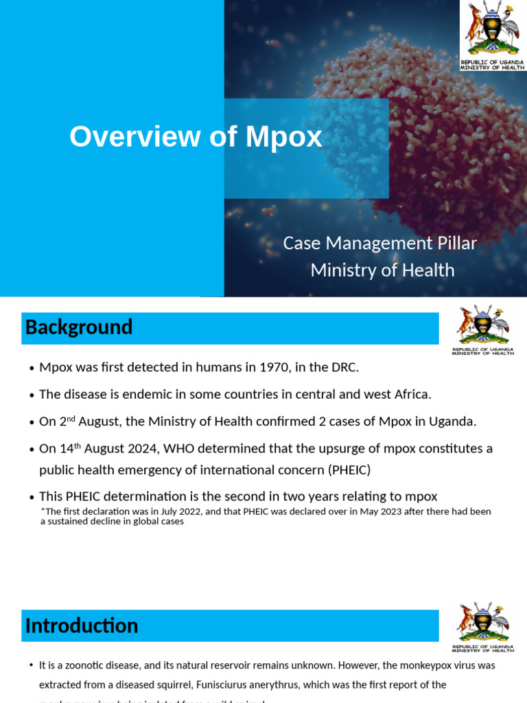 Mpox Overview & Case Management | PDF | Smallpox | Infection