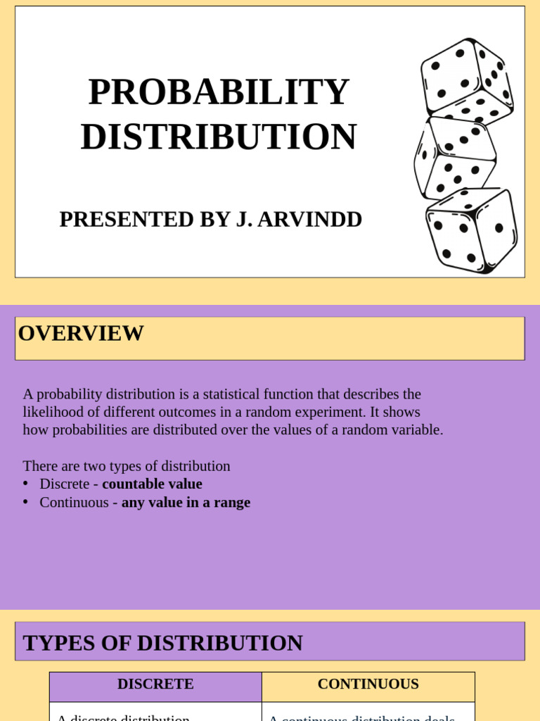 Overview of Probability Distributions | PDF | Probability Distribution ...