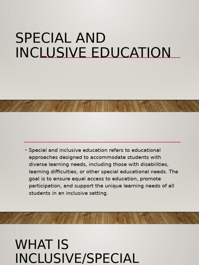 Ripdos Perez Ppt. Special and Inclusive Education | PDF | Special ...