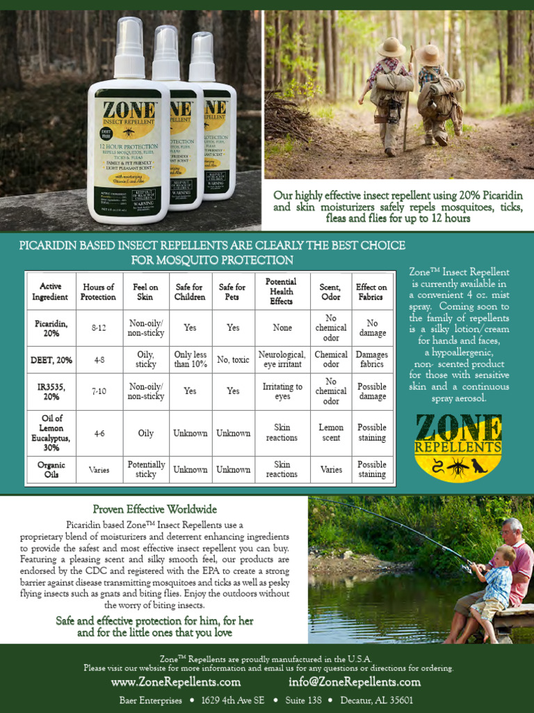Zone Repellents USA Brochure 2018 | PDF | Insects And Humans