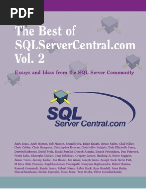 Best Of Sql Server Central Vol 2 Pdf Microsoft Sql Server Databases