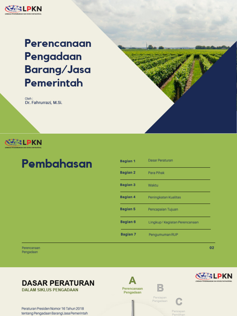 Panduan Perencanaan Pengadaan Pemerintah | PDF