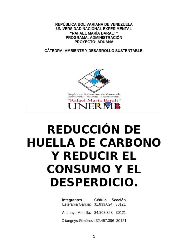 Reducción de Huella de Carbono en Venezuela | PDF | Huella de carbono ...