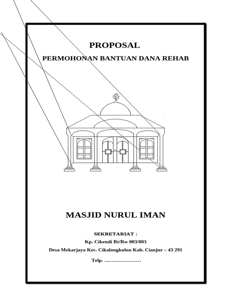 Permohonan Dana Rehab Masjid Nurul Iman | PDF