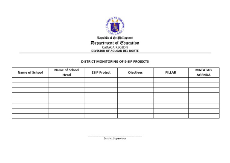 District Monitoring of E-SIP Projects | PDF