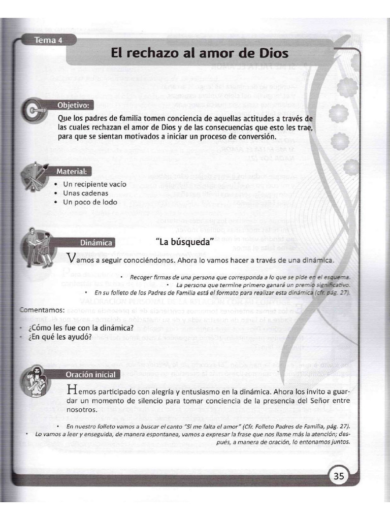Tema 4 - El Rechazo Al Amor de Dios | PDF