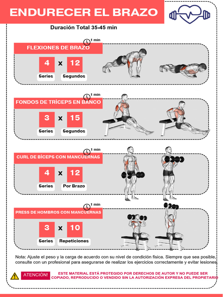 Rutina de Flexiones para Brazos | PDF