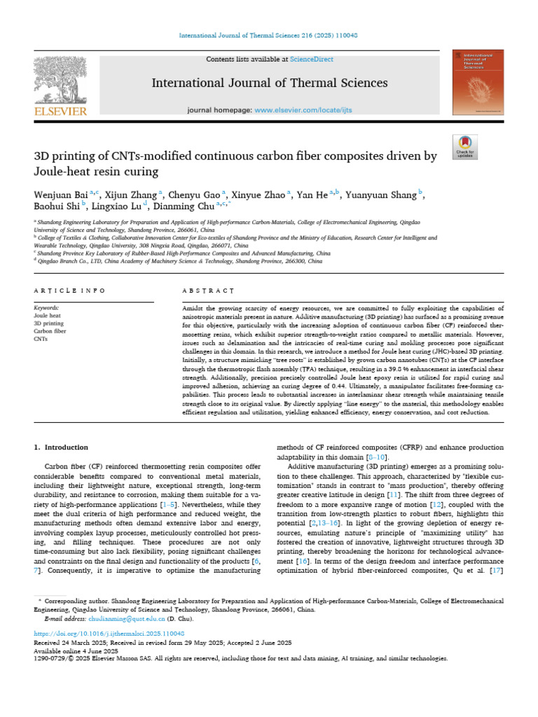 3D Printing of CNT-Enhanced Composites | PDF | Carbon Nanotube ...