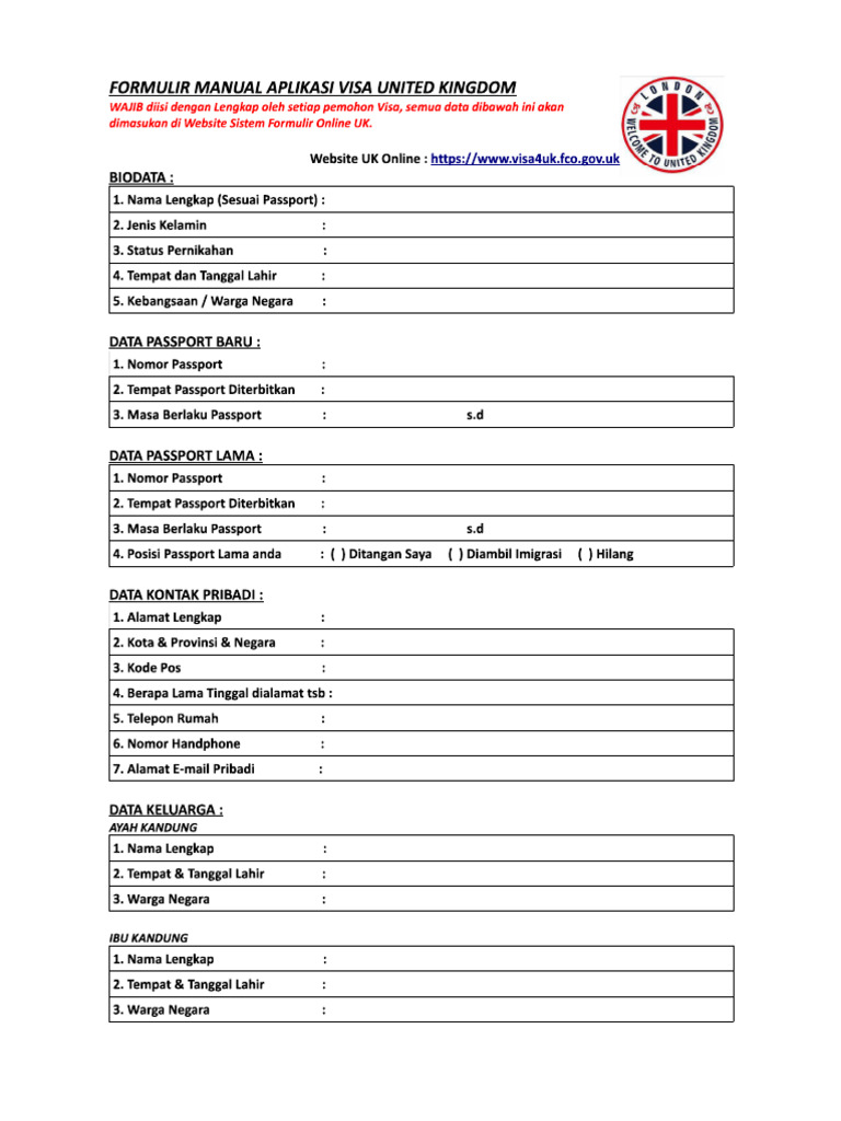Visa Form | PDF