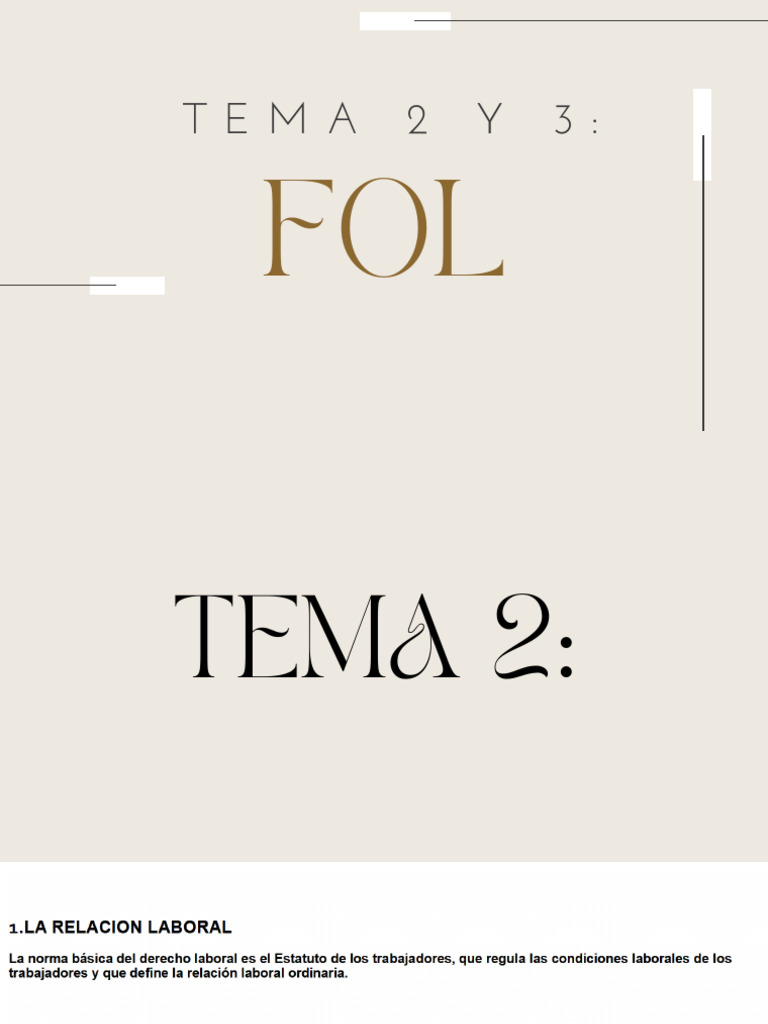 Fol Tema 2 y 3 | PDF | Personal | Salario