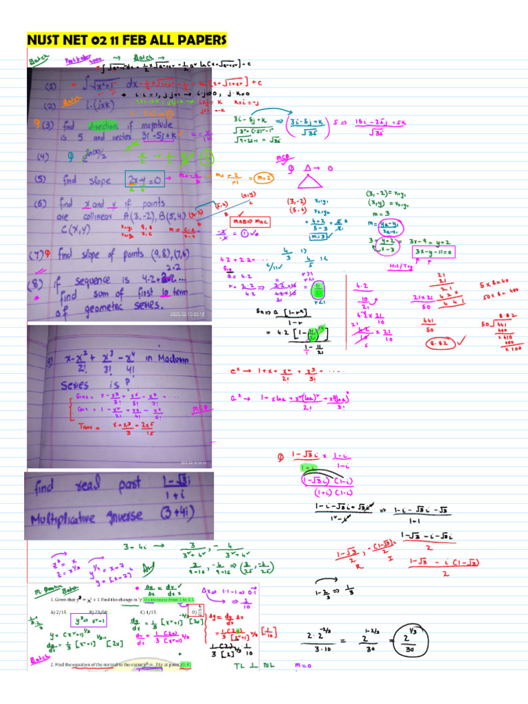 Nust Net 02 11 February Paper 2025 Net Session | PDF