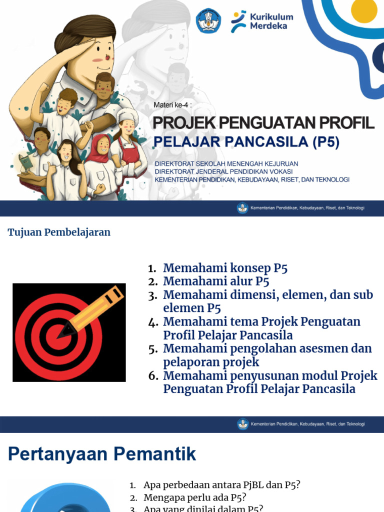 Materi dan Dimensi Projek P5 | PDF