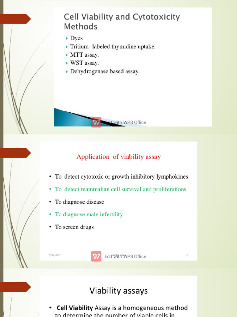 Cytotoxicity and Cell Viability | PDF