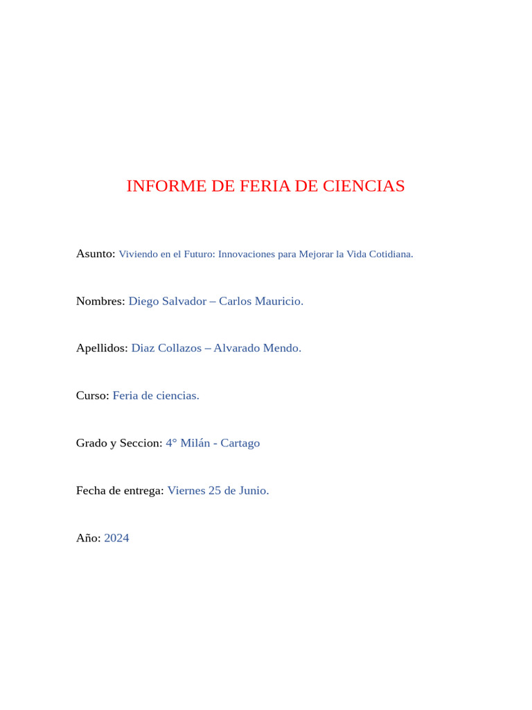 Informe de Feria Cyt | PDF | Internet de las Cosas | Sustentabilidad