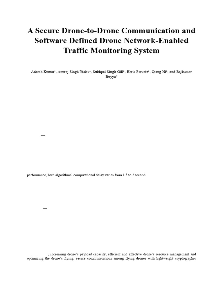 Gill A Secure Drone 2022 Accepted | PDF | Computer Network | Unmanned ...