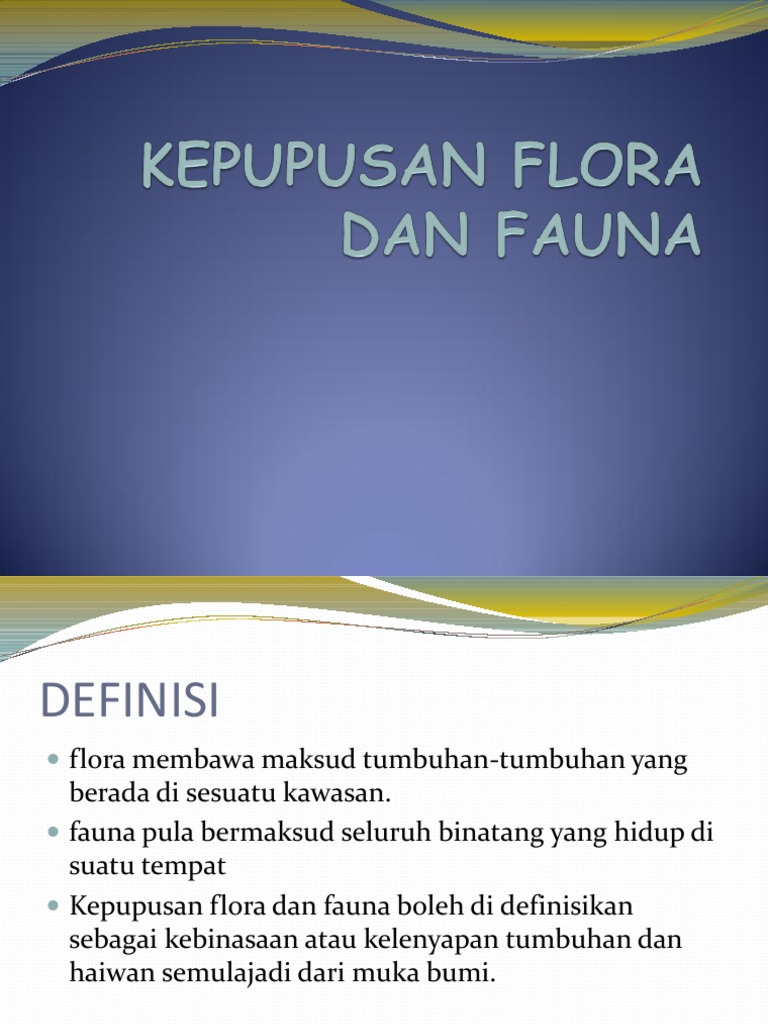 Kepupusan Flora Dan Fauna Pdf
