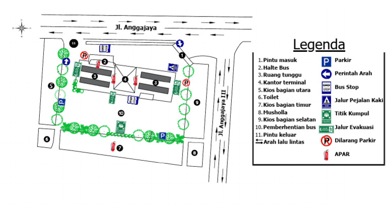 Denah Terminal Jl. Anggajaya 11 | PDF