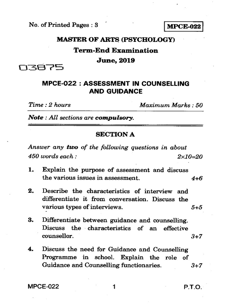 2019 June MPCE-022 | PDF
