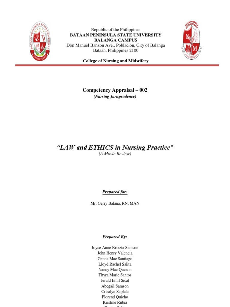 Law and Ethics in Nursing Practice Review | PDF | Physician | Nursing