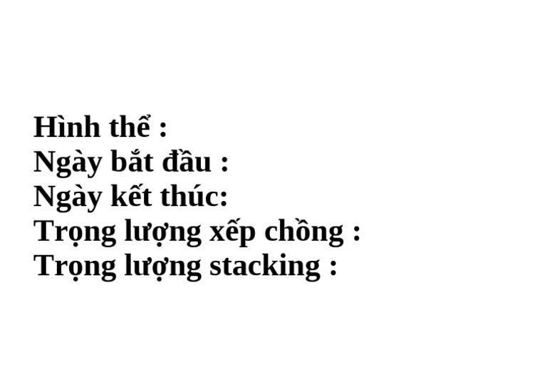 Bảng Giấy Dán Test Stacking | PDF